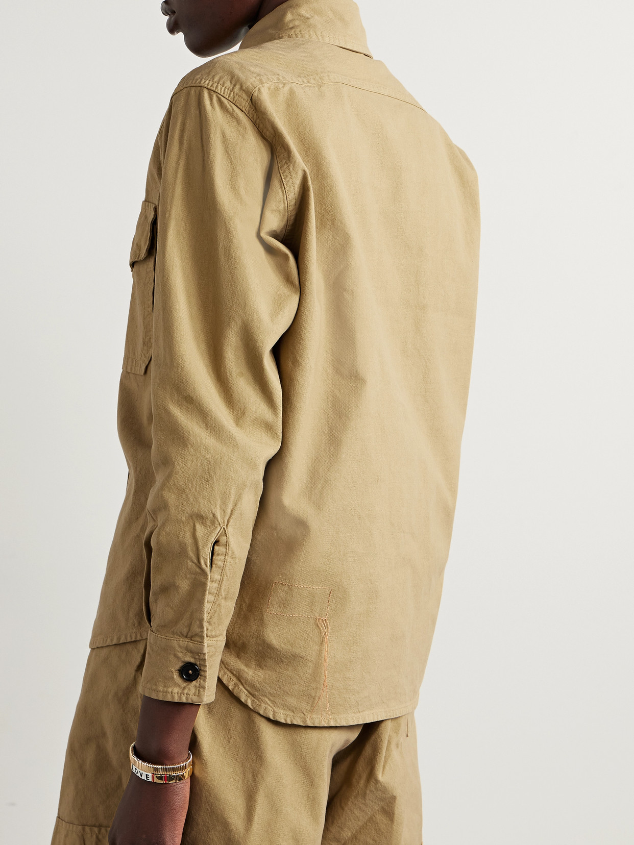 Shop Fortela Cotton Shirt In Brown