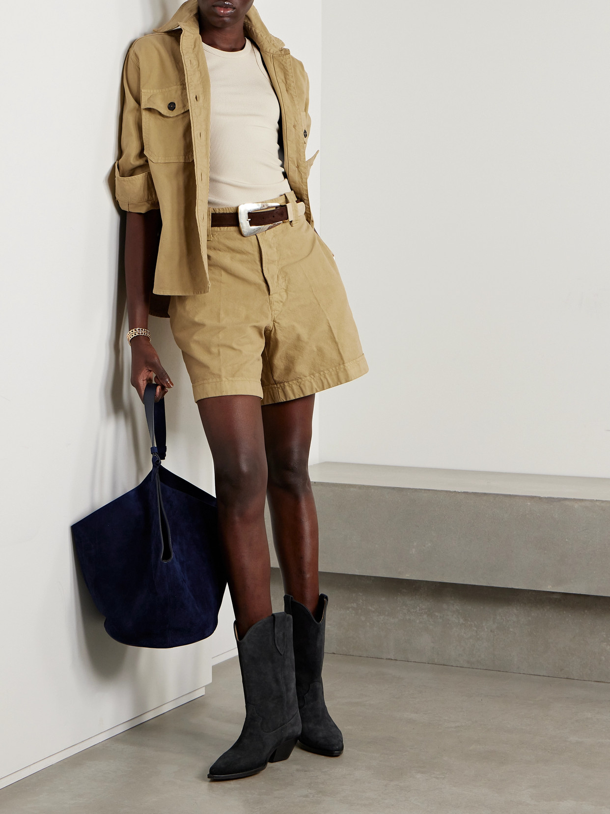 Fortela Cotton Shirt In Brown