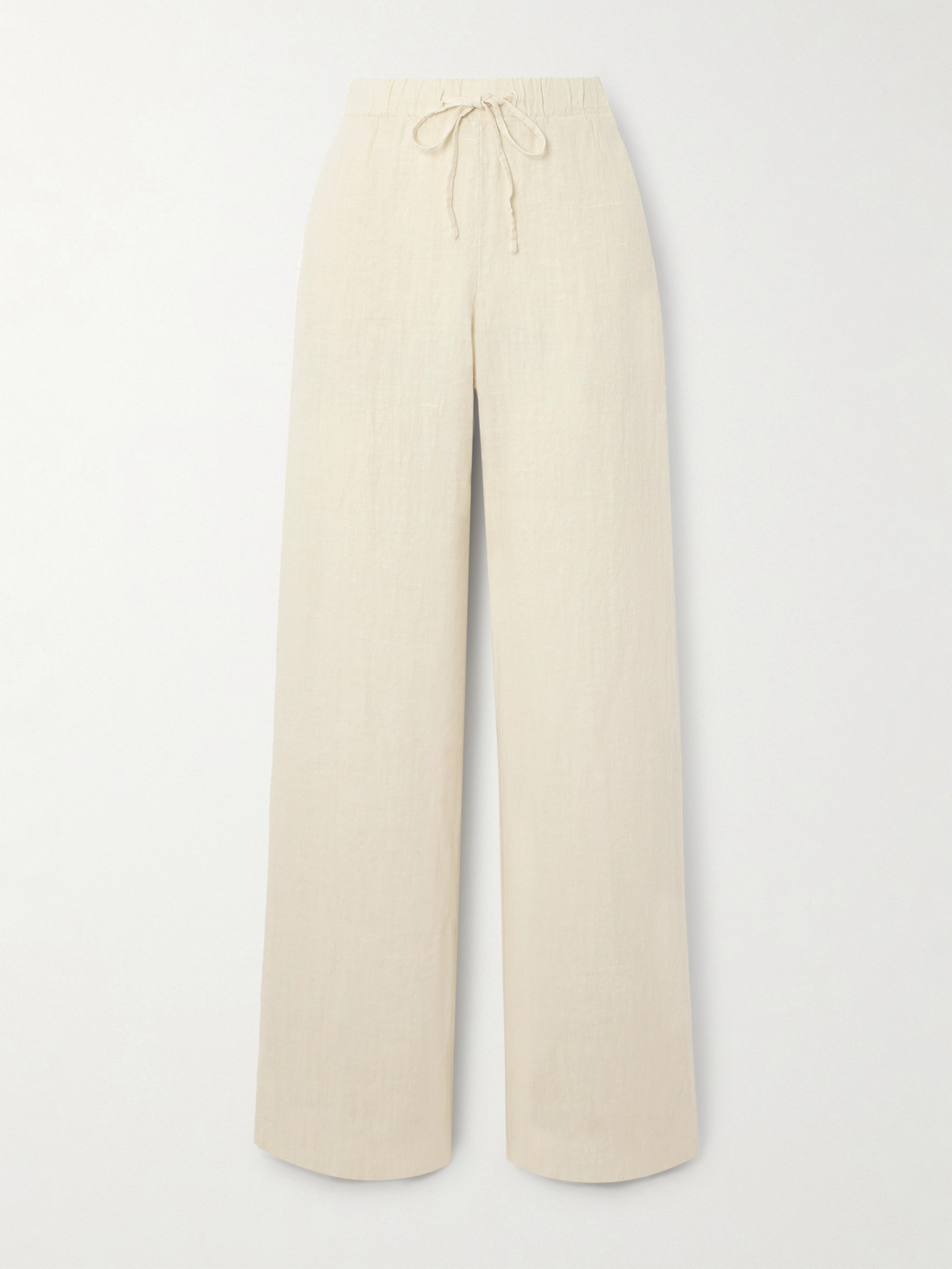 Fortela Jaleh Linen Straight-leg Pants In Off-white