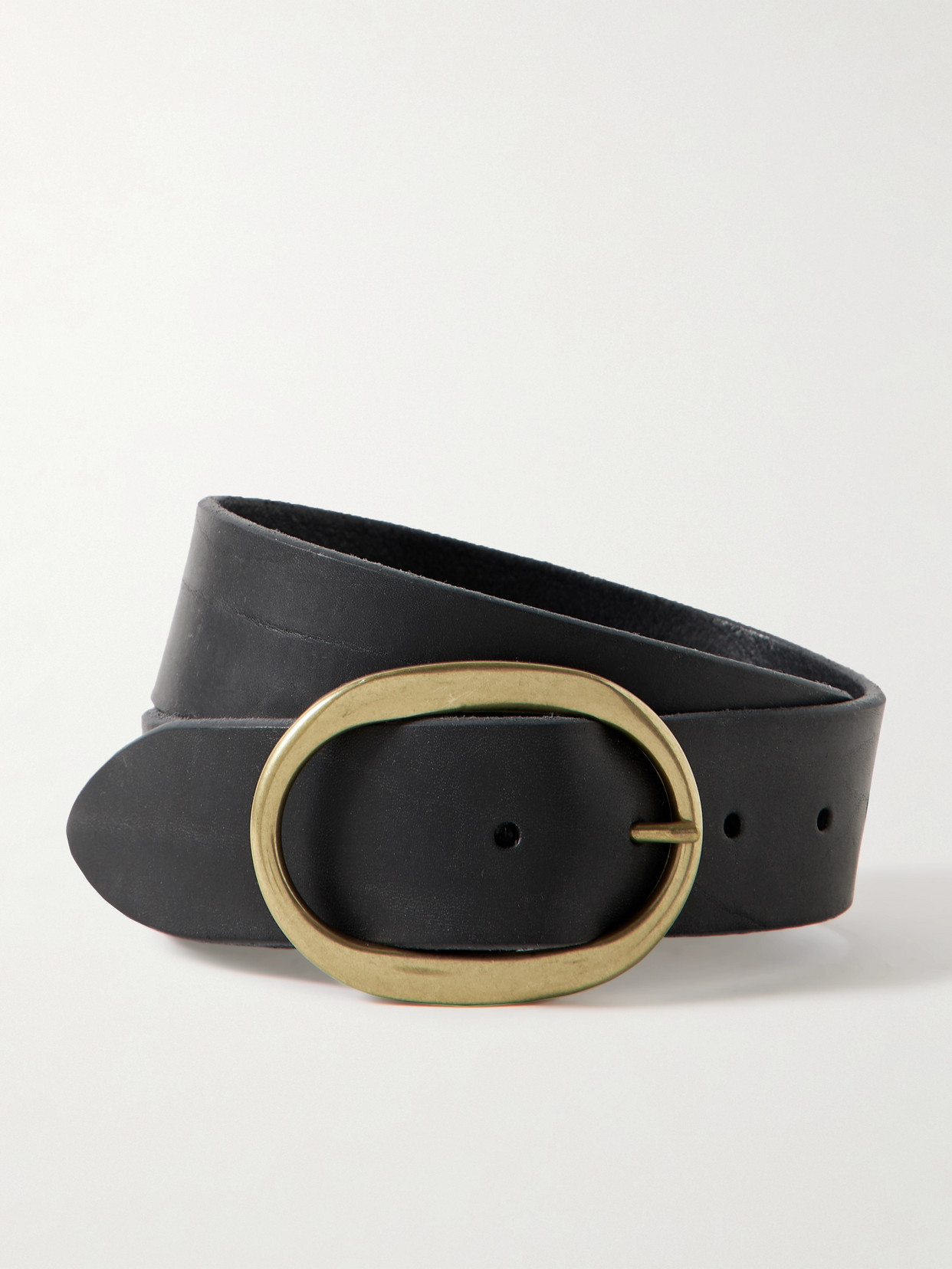 Fortela Tania Leather Belt In Black