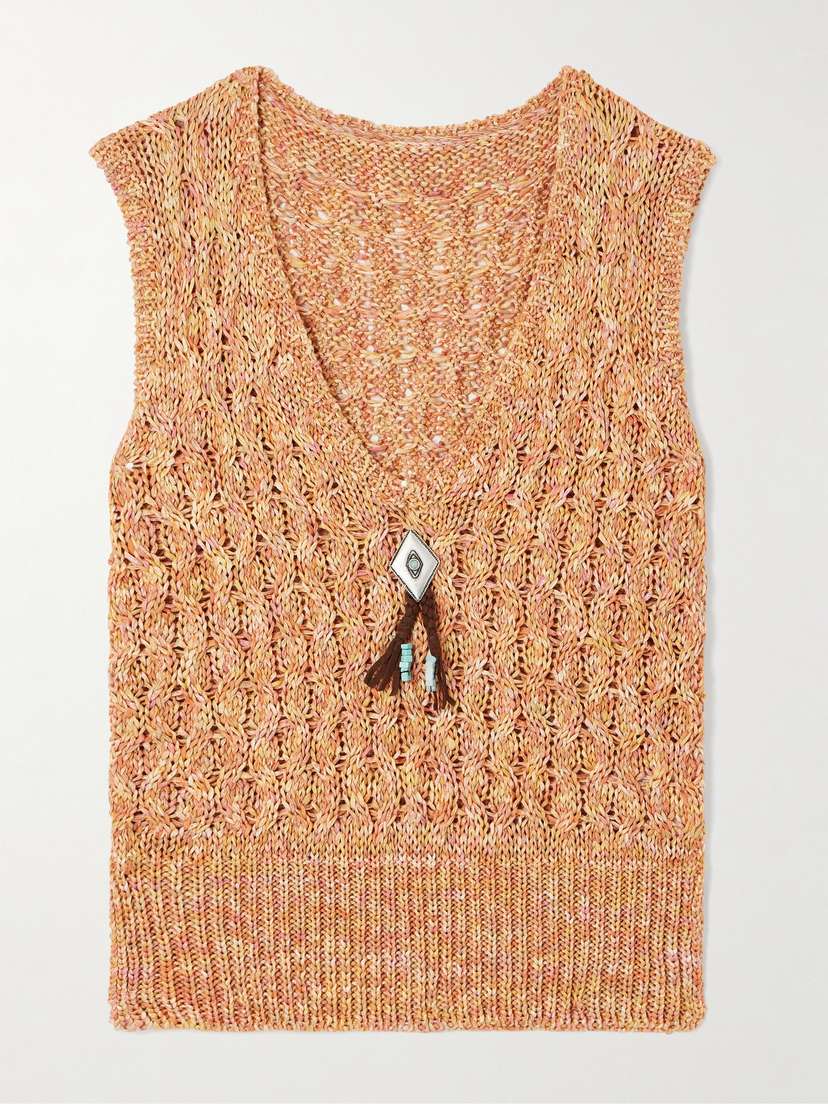 Fortela Cable-knit Cotton Vest