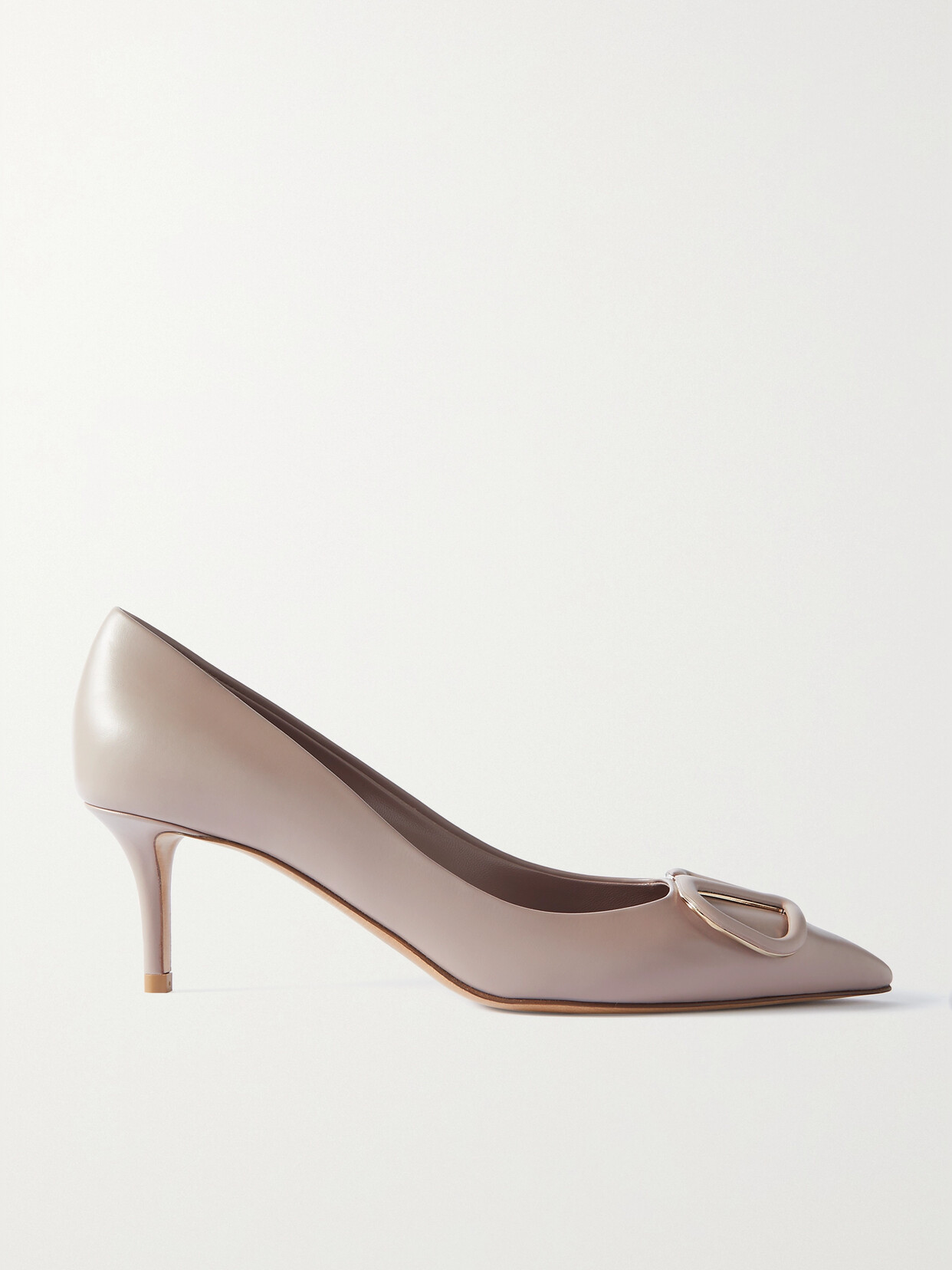 Valentino Garavani Vlogo 60 Embellished Leather Pumps - Neutrals