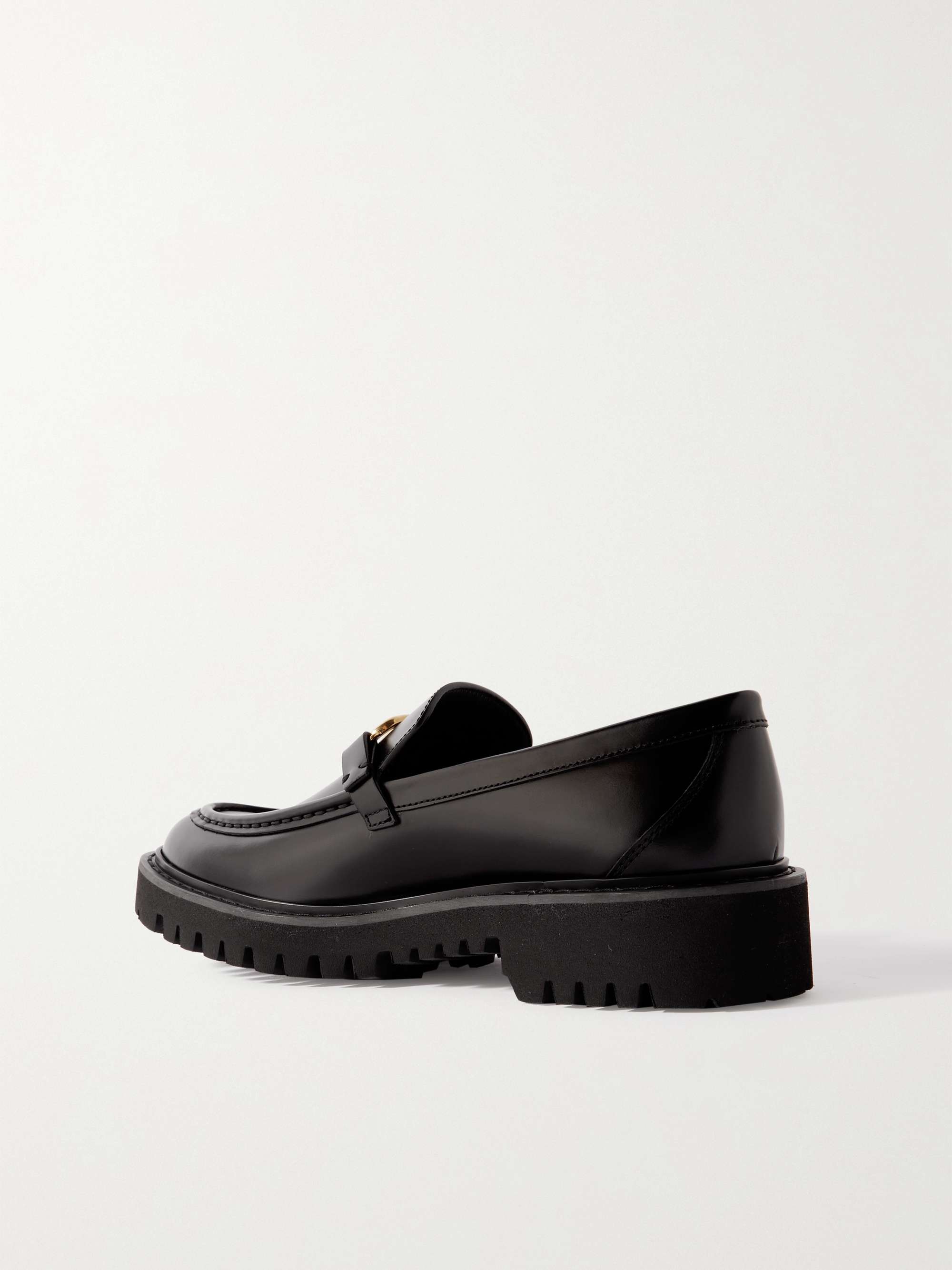 Valentino Garavani Black Leather Slip-On Loafers main image 1