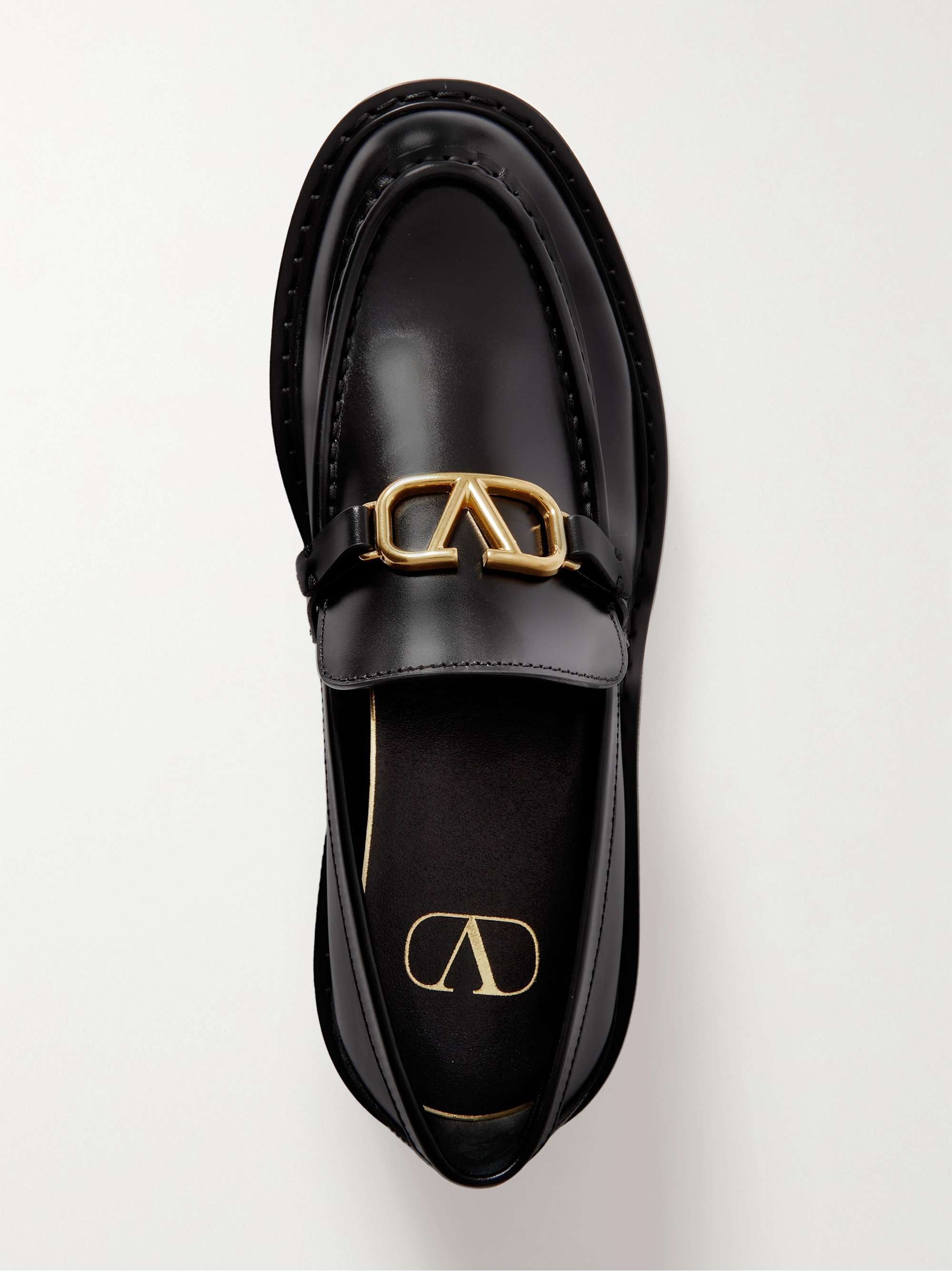 VALENTINO GARAVANI VLOGO leather loafers | NET-A-PORTER