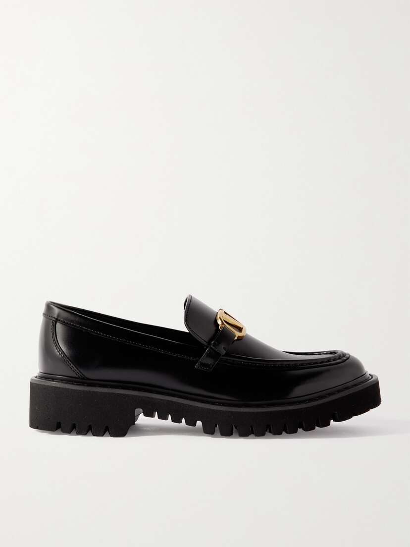 Valentino Garavani Vlogo Leather Loafers