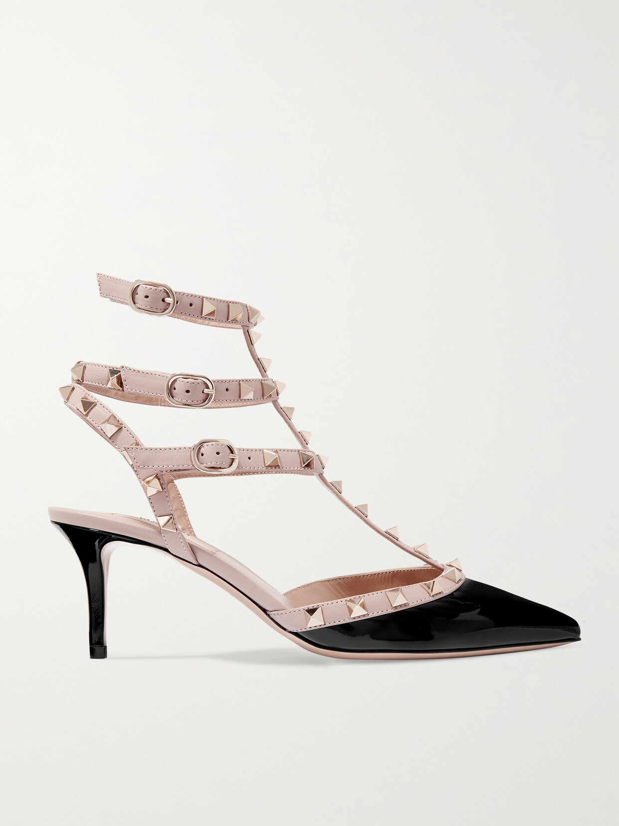 Valentino Garavani Rockstud 65 Patent-leather Pumps In Black