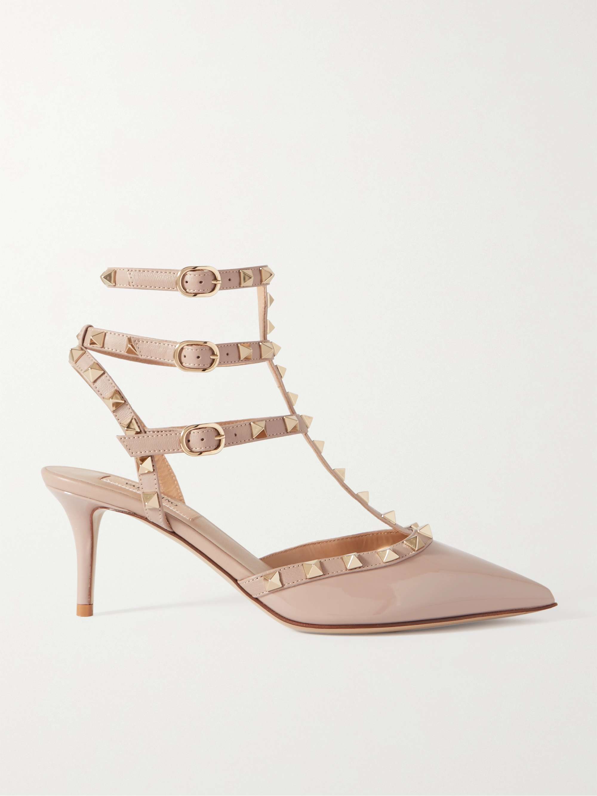 VALENTINO GARAVANI Valentino Garavani Rockstud 65 patent-leather pumps ...