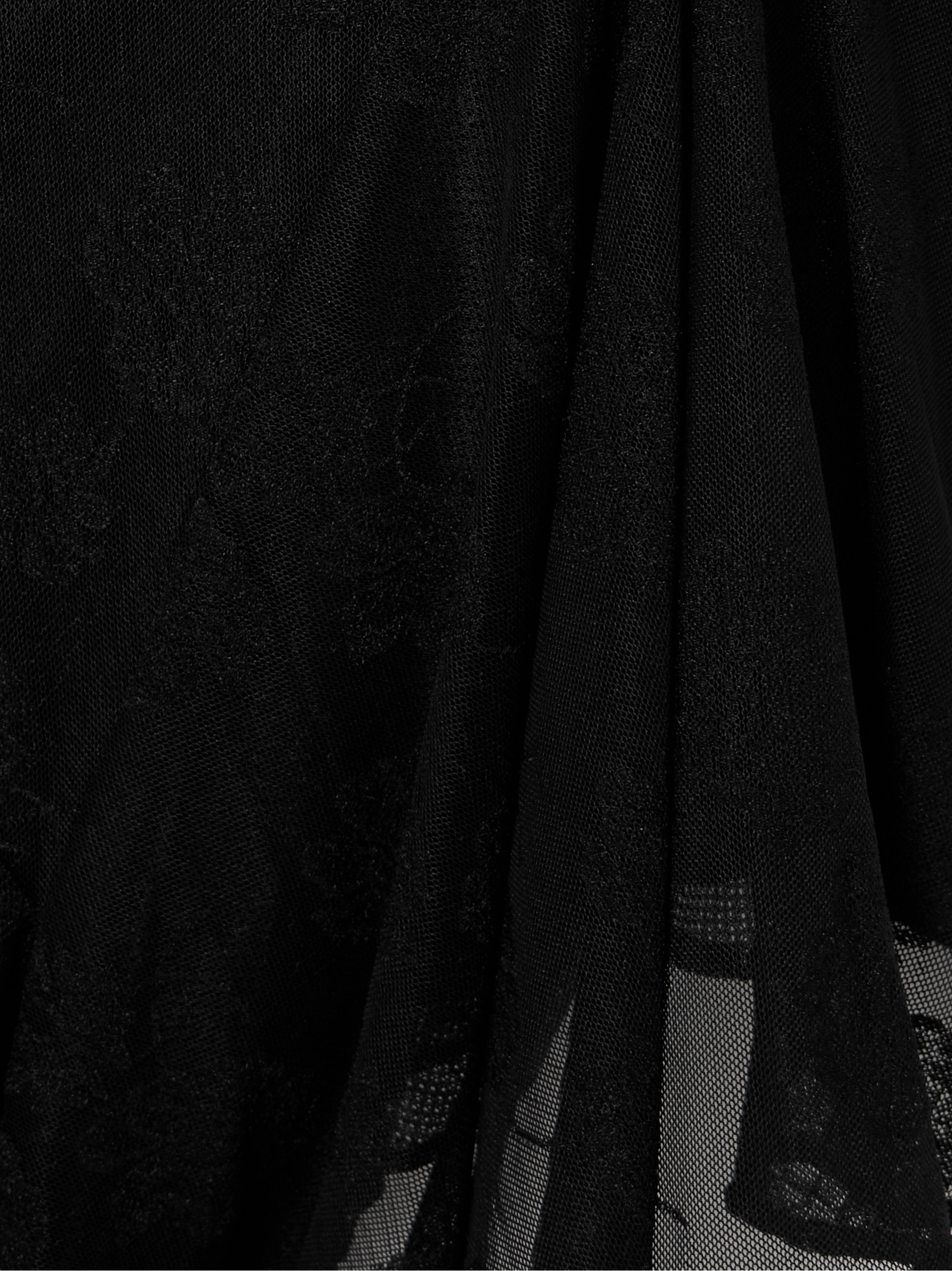 Conner Ives Asymmetric ruffled jacquard mesh and tulle mini dress thumbnail