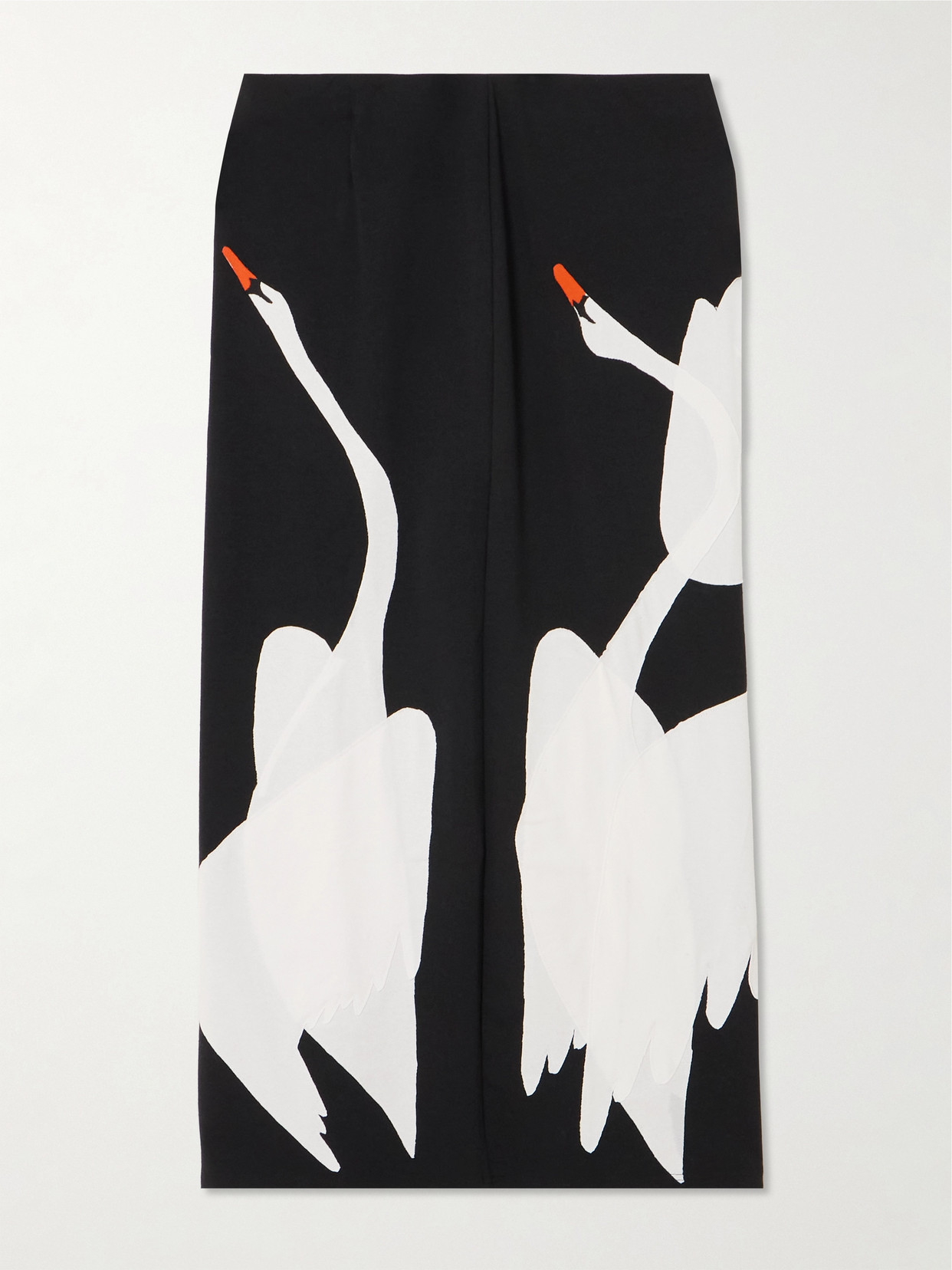 Conner Ives - Appliquéd Cotton-blend Midi Skirt - Black