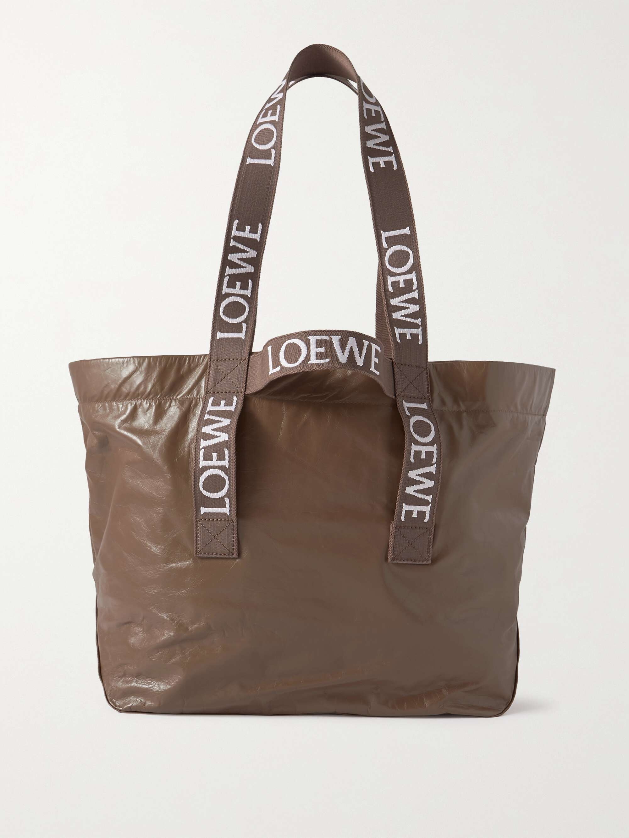 LOEWE Fold crinkled-leather tote | NET-A-PORTER