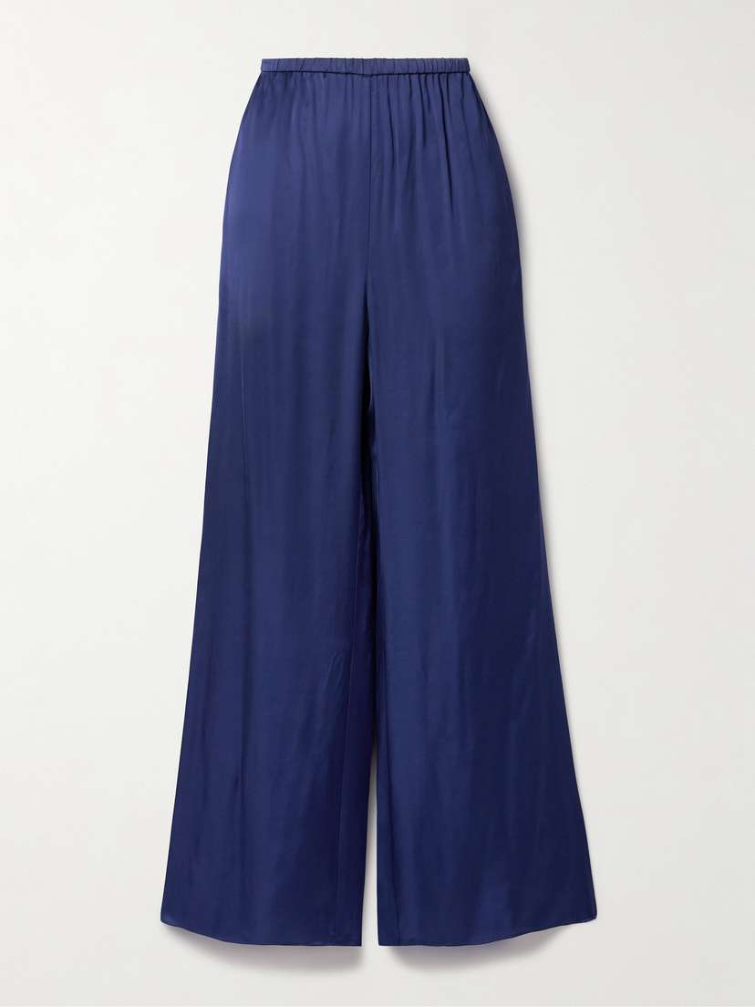Diane von Furstenberg Gianna Satin Wide-leg Pants - x large