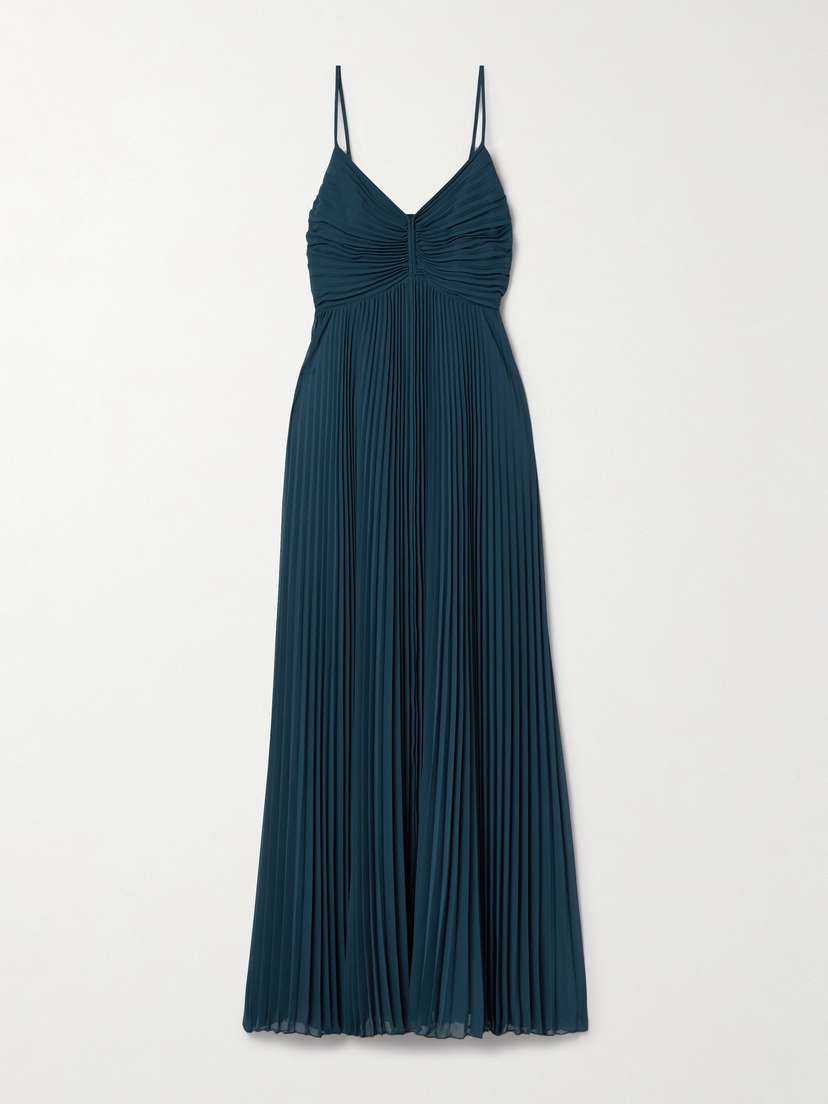 Diane von Furstenberg Ima Plissé Recycled-crepe Maxi Dress