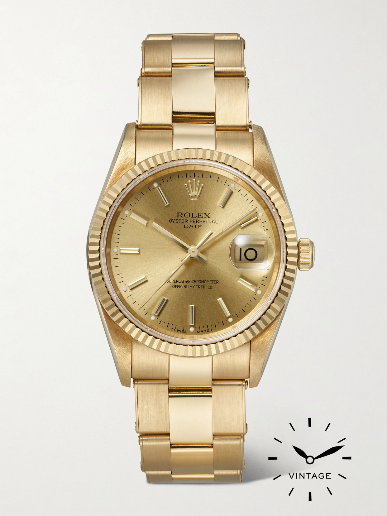 ROLEX - Pre-owned Oyster Perpetual Date Automatic 36mm 18-karat Gold Watch - One size