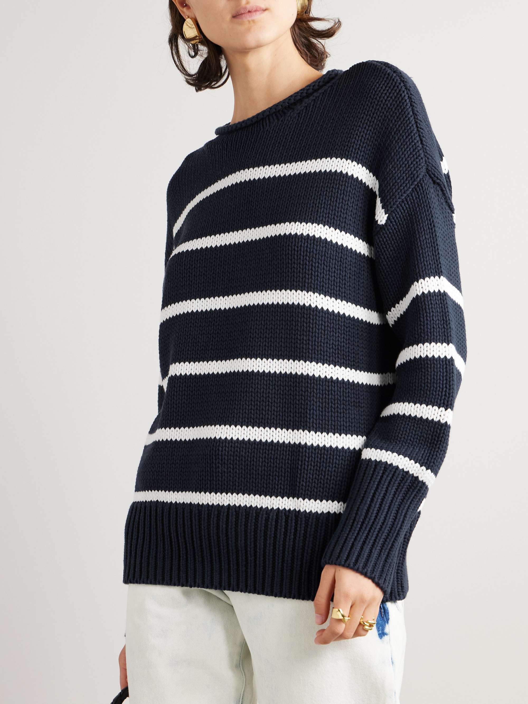 LA LIGNE Marina striped cotton sweater