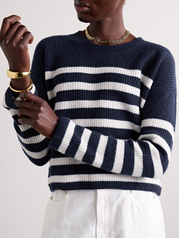 La Ligne Mini Toujours striped cashmere sweater