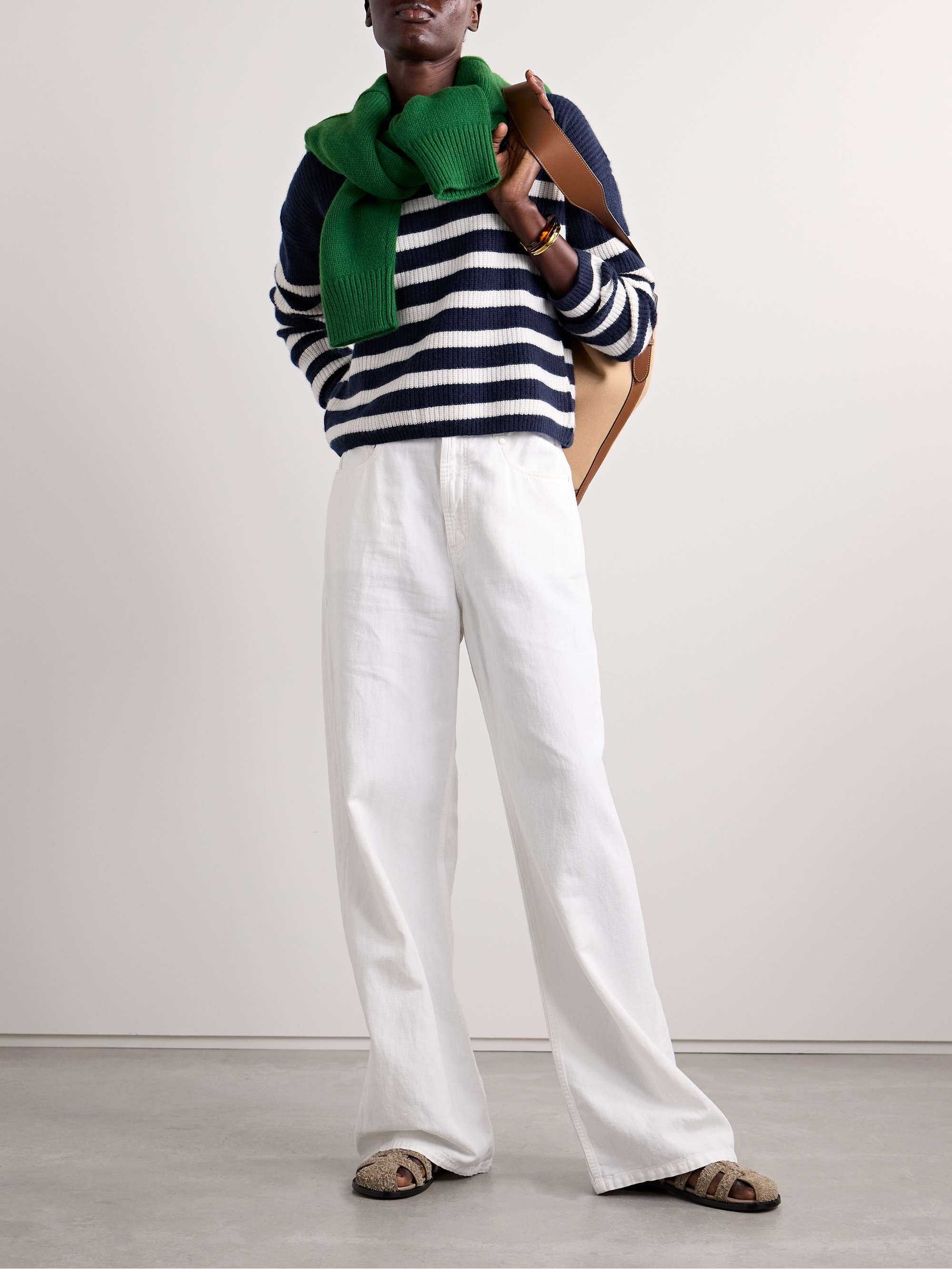 LA LIGNE Mini Toujours striped cashmere sweater