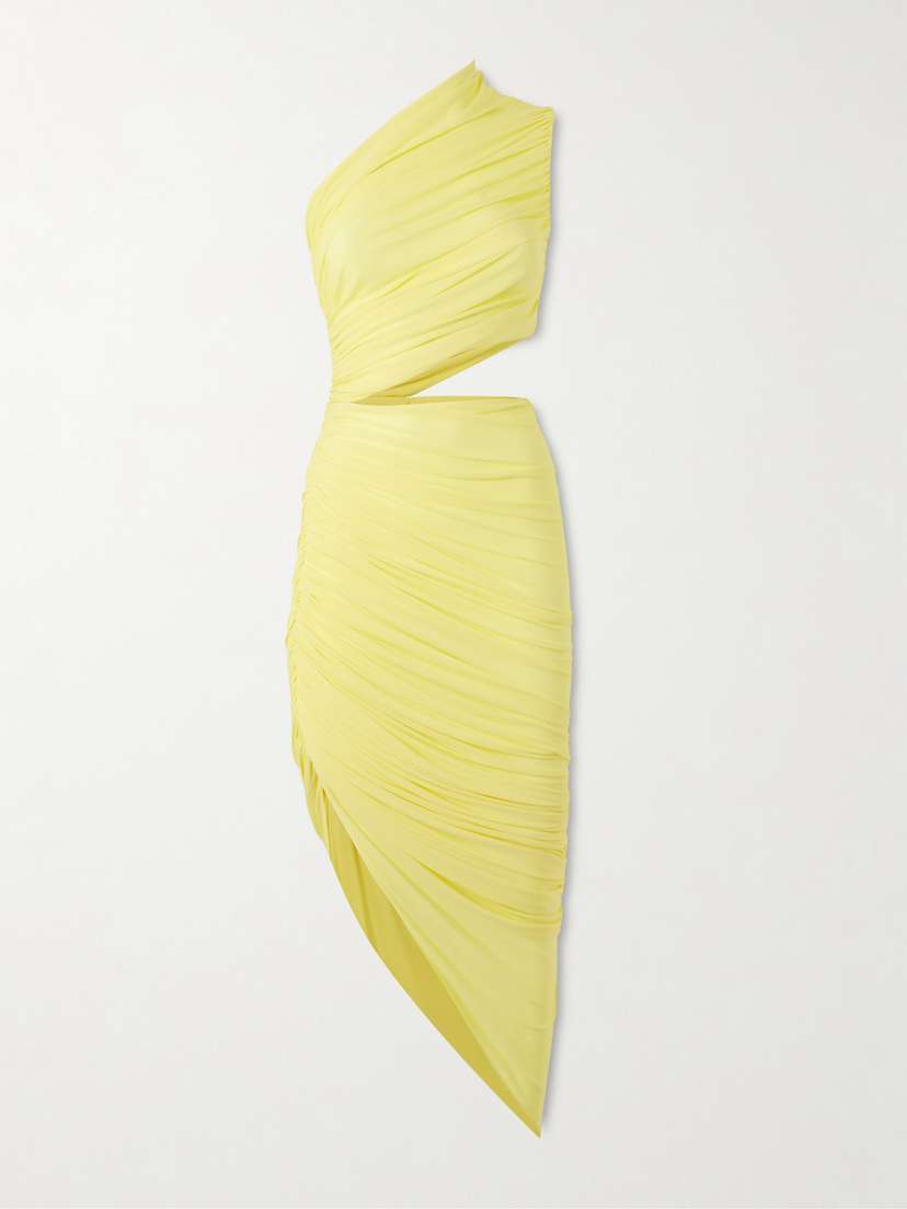 Alaïa One-shoulder Cutout Stretch-jersey Midi Dress
