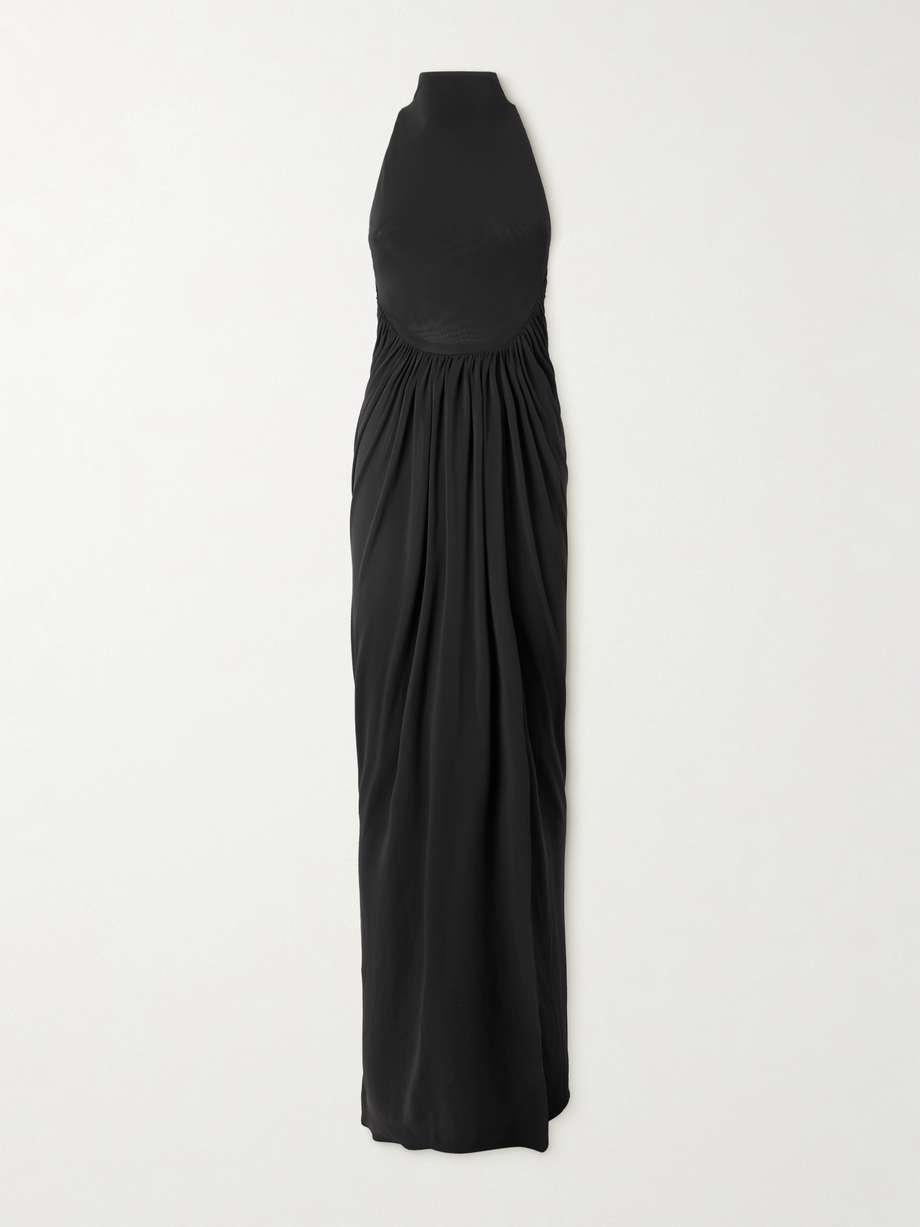 jersey halterneck maxi dress
