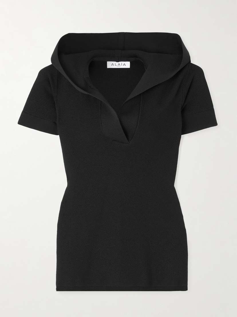 Alaïa Jersey Hooded Top