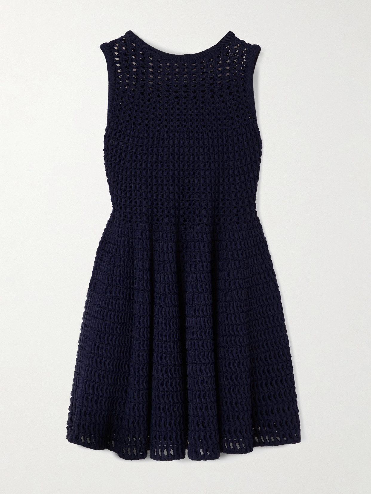 Alaïa Stretch-knit Mini Dress In Blue