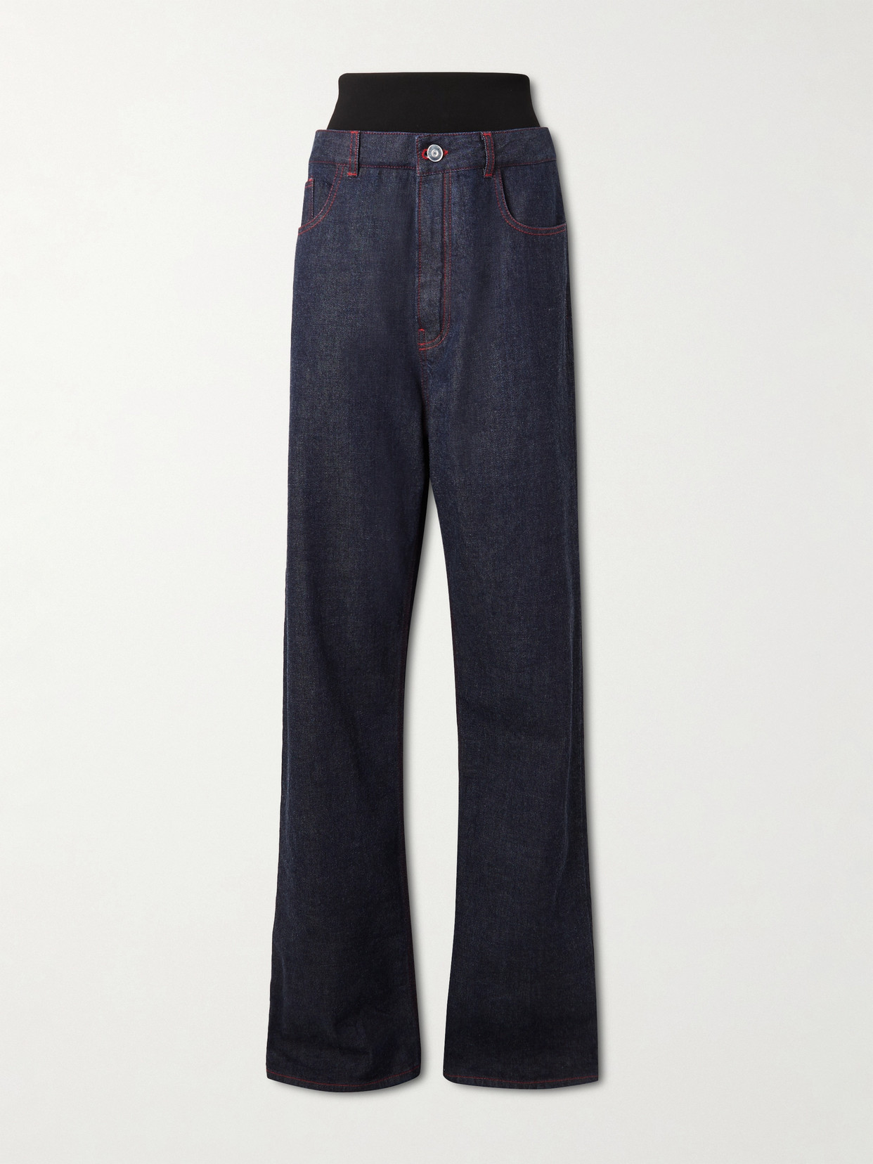 Alaïa Knit Band Jeans In Blue