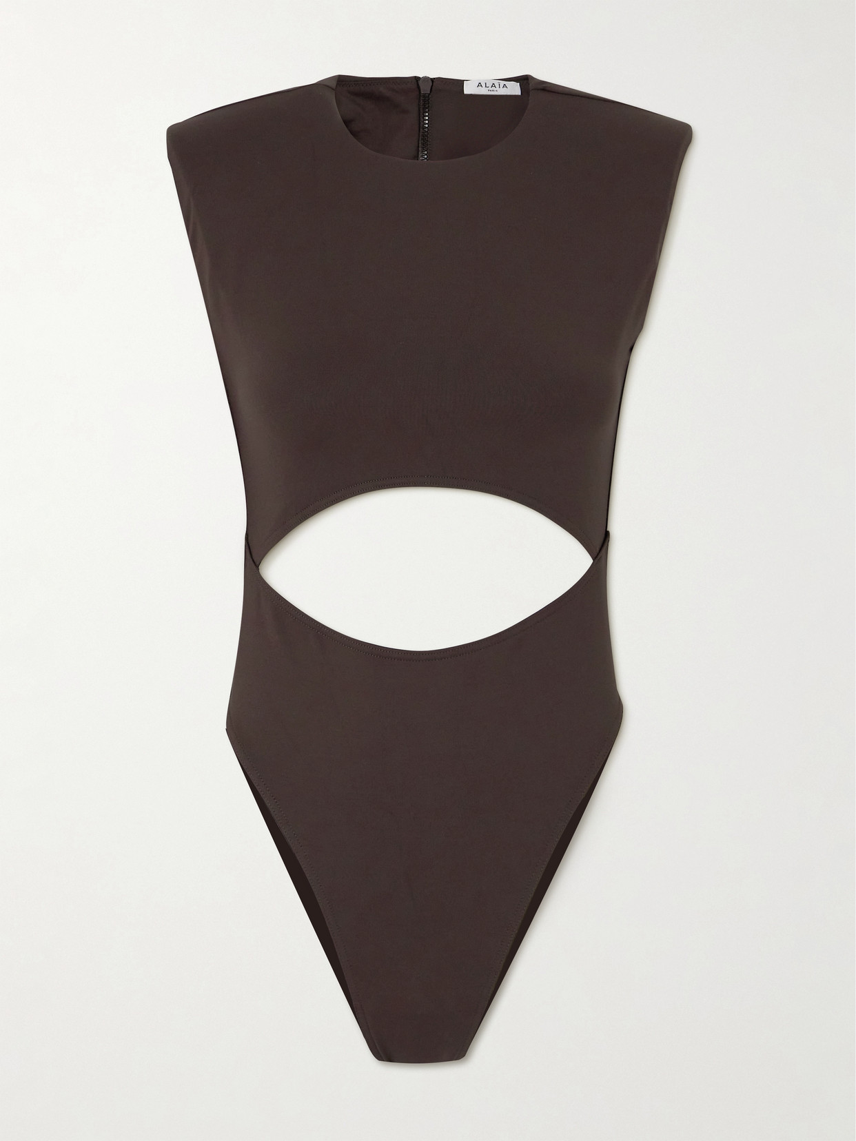 Alaïa Cutout Swimsuit In Brown