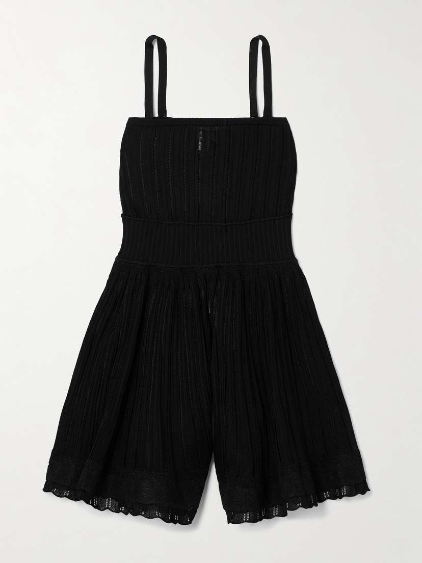 Alaïa Pointelle-knit Playsuit