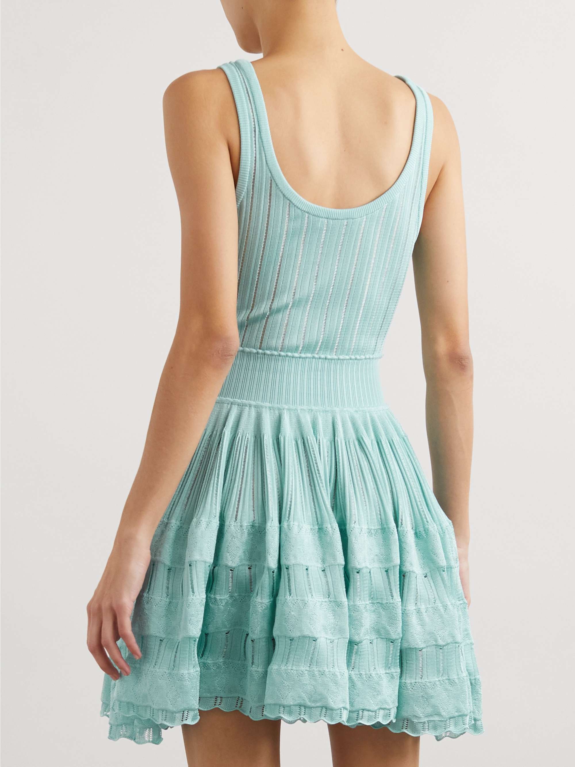 ALAÏA Archetypes ribbed pointelle-knit mini dress