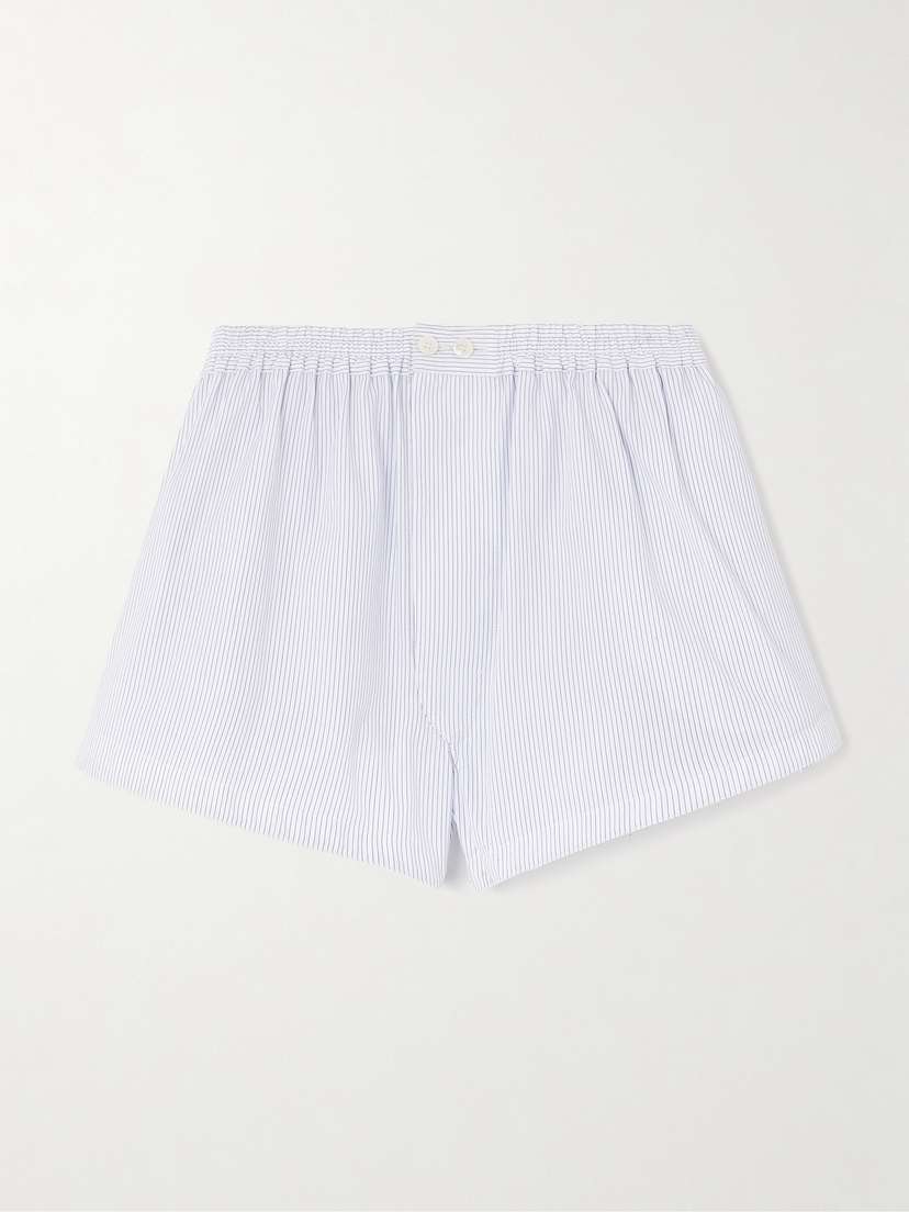 Alaïa Striped Cotton-poplin Shorts