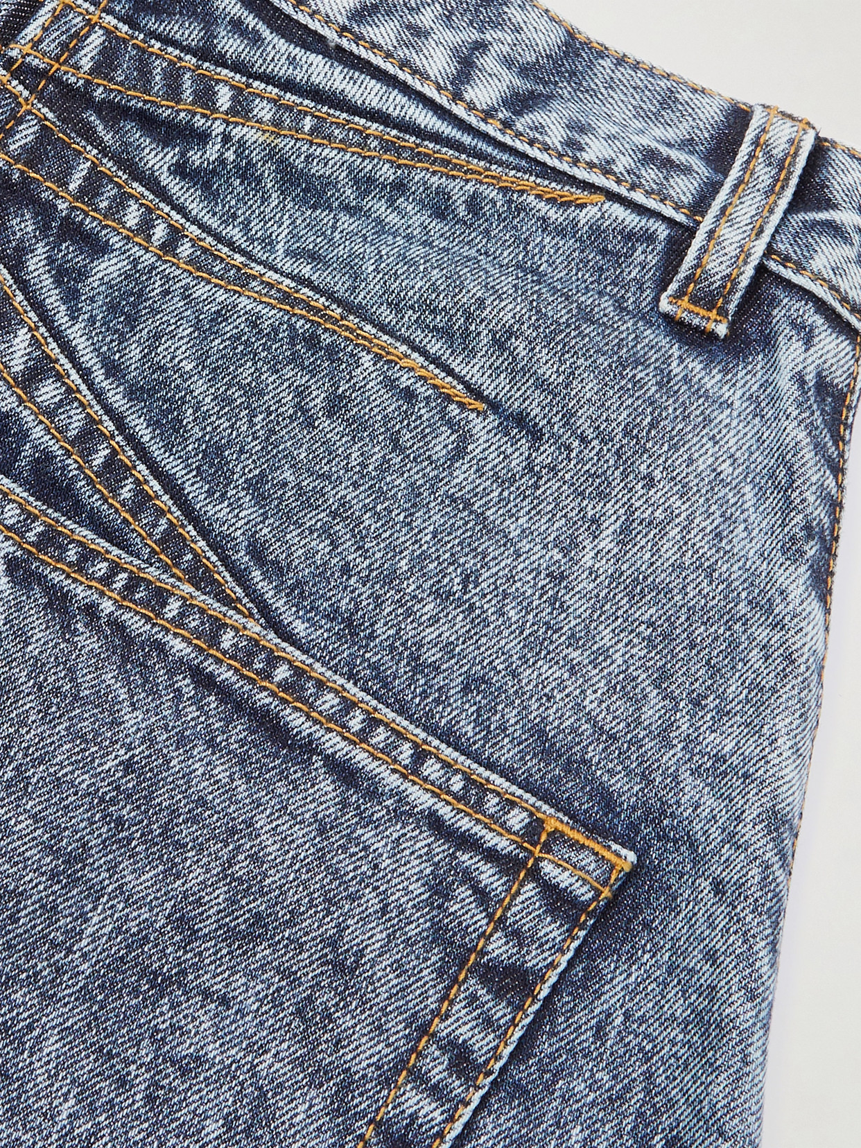 Alaïa - Acid-Wash High-Rise Barrel-Leg Jeans