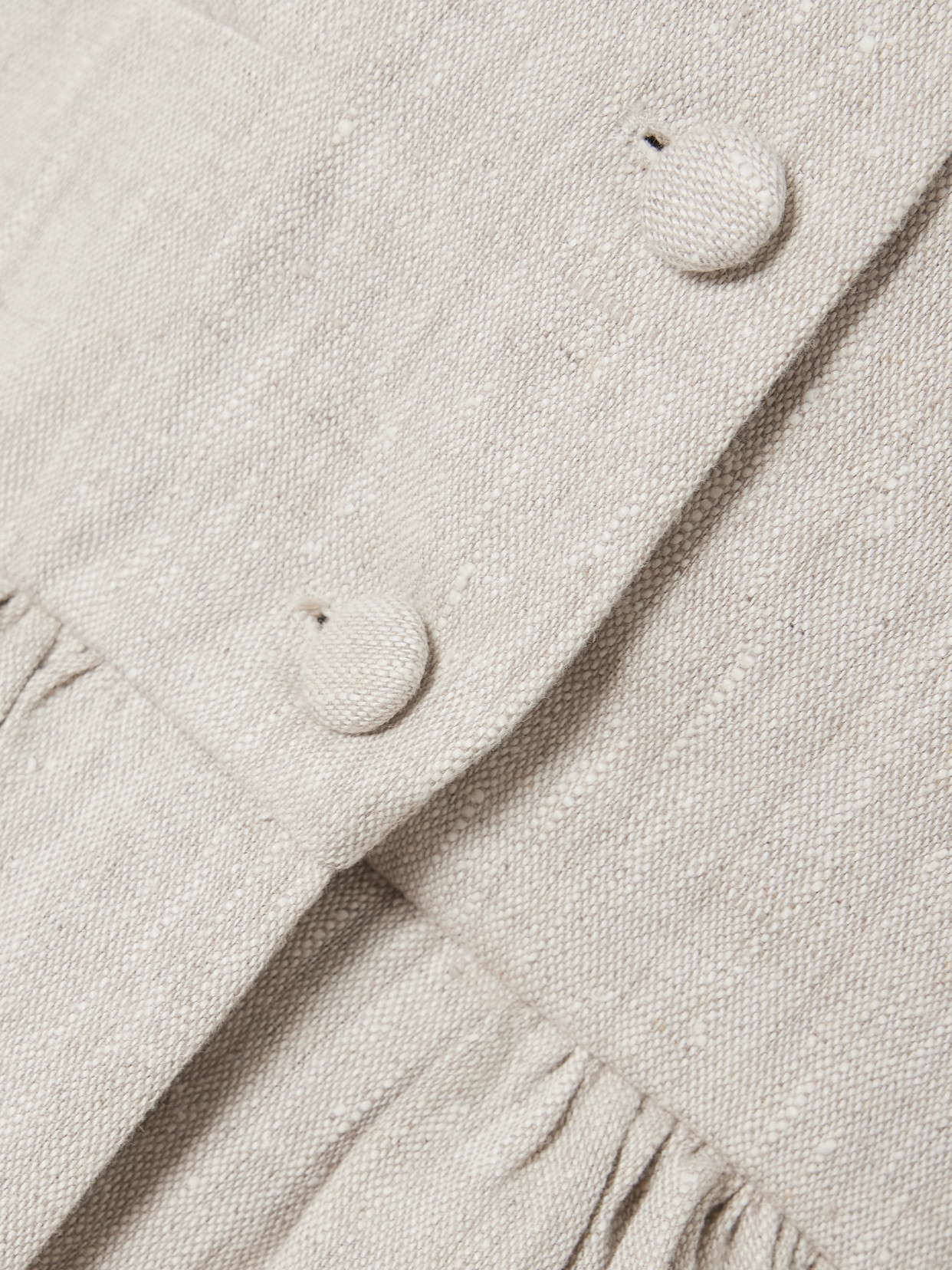 Liberowe Linen Peplum Jacket In Neutrals