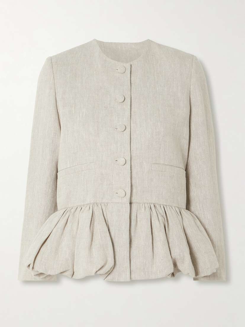LIBEROWE Linen Peplum Jacket