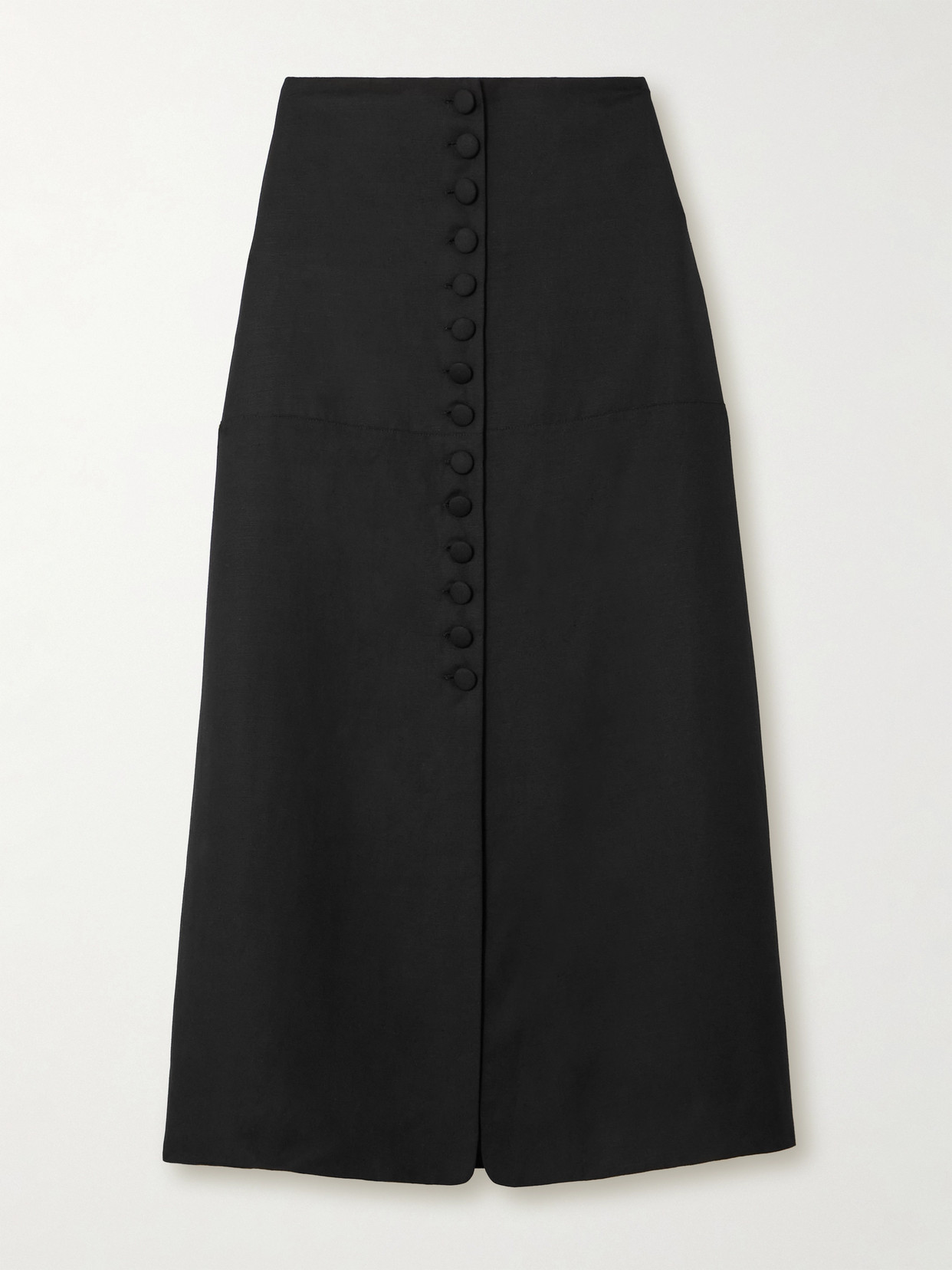 Liberowe Maha Twill Midi Skirt In Black