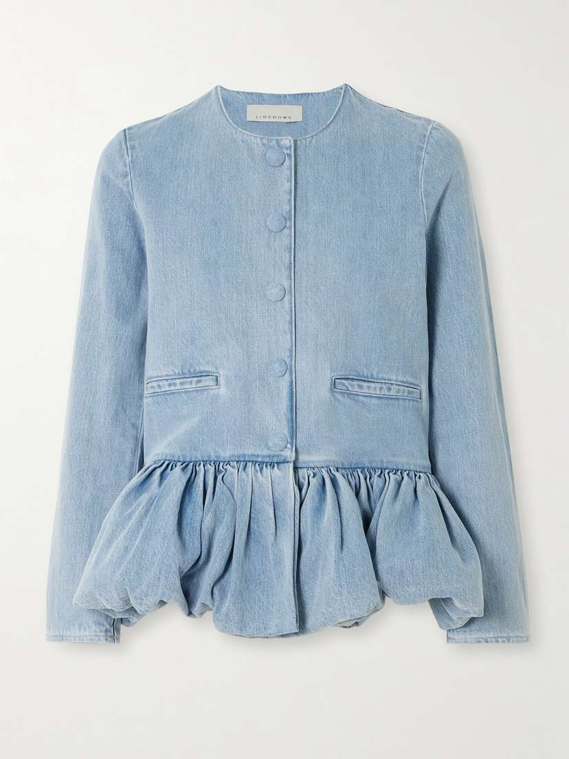 LIBEROWE Denim Peplum Jacket