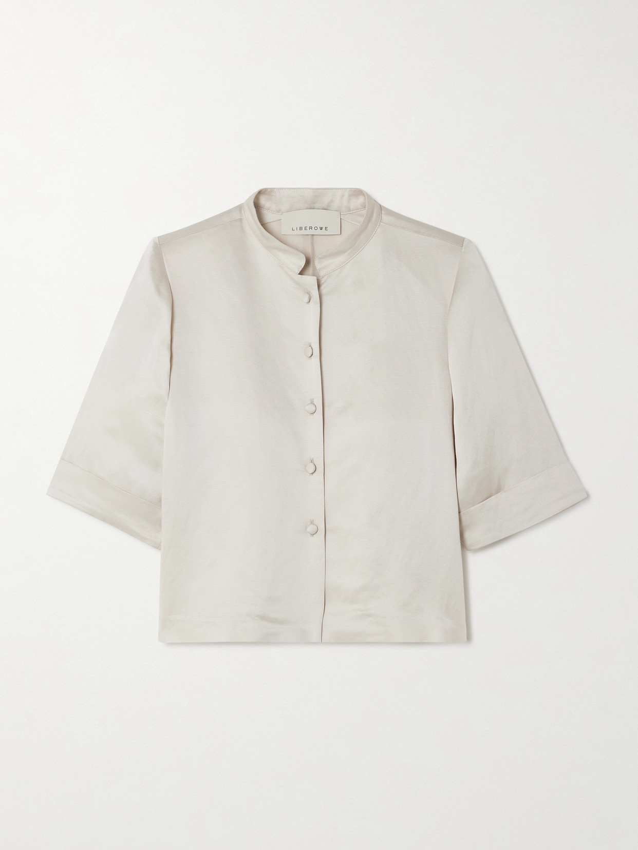 Liberowe + Net Sustain Josette Satin-twill Shirt In Neutrals