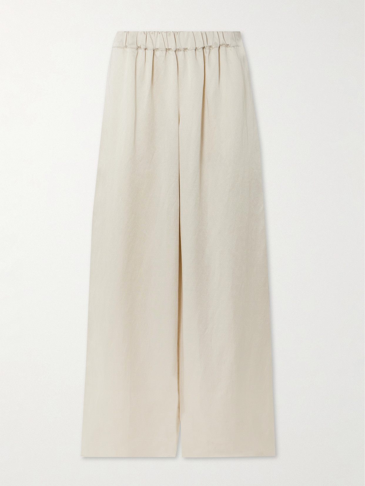 Liberowe + Net Sustain Satin-twill Wide-leg Pants In Neutrals