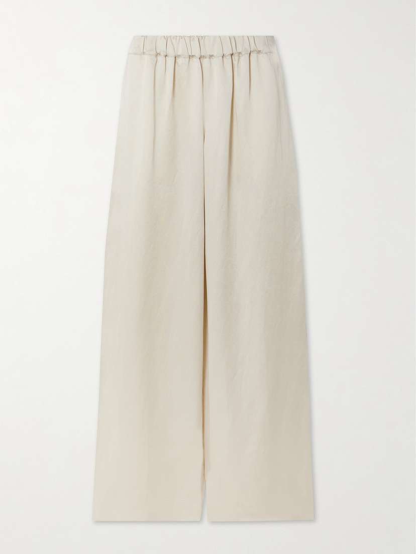 LIBEROWE + Net Sustain Satin-twill Wide-leg Pants - x large