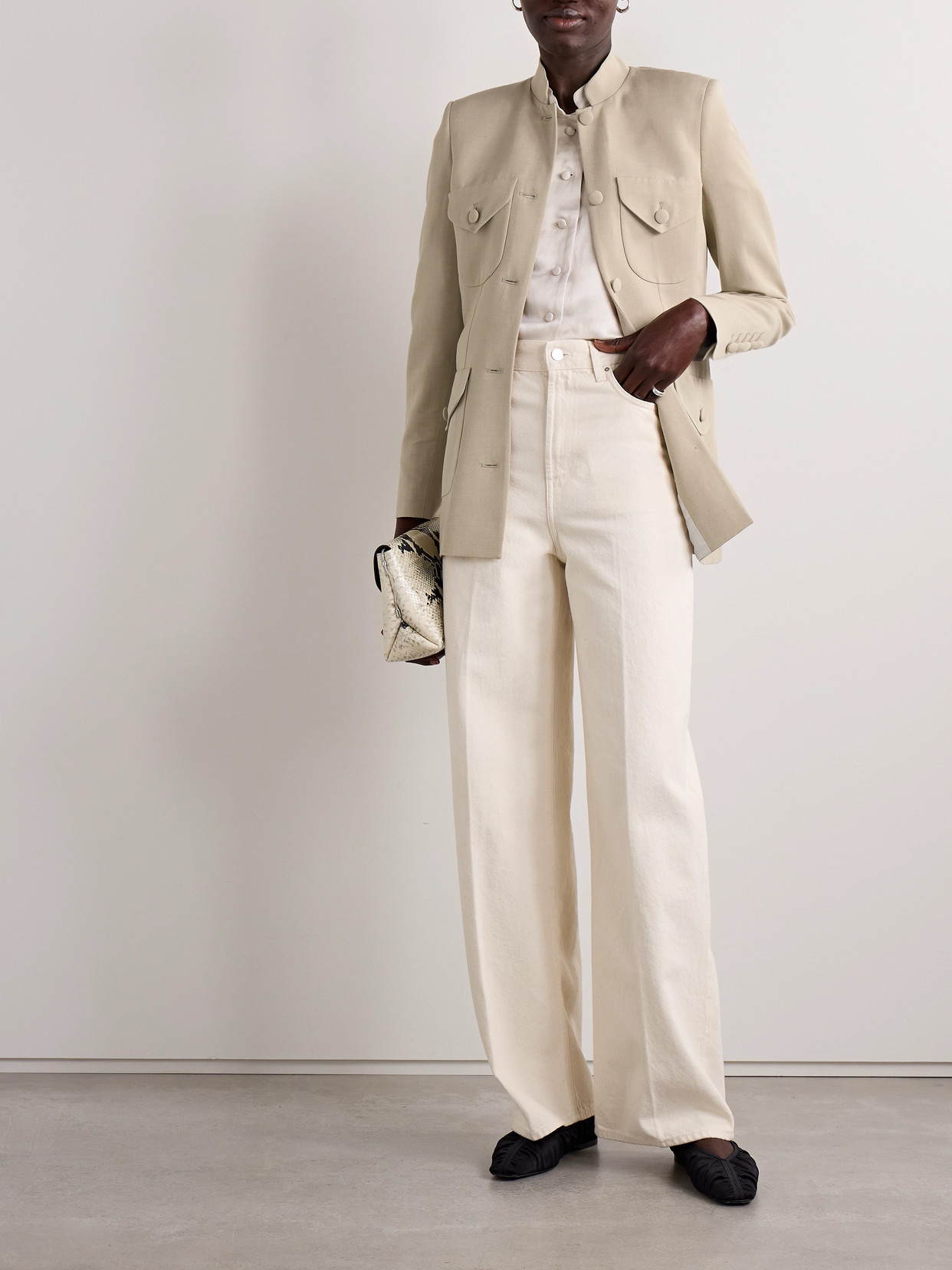 Liberowe + Net Sustain Raja Dupioni Jacket In Neutrals