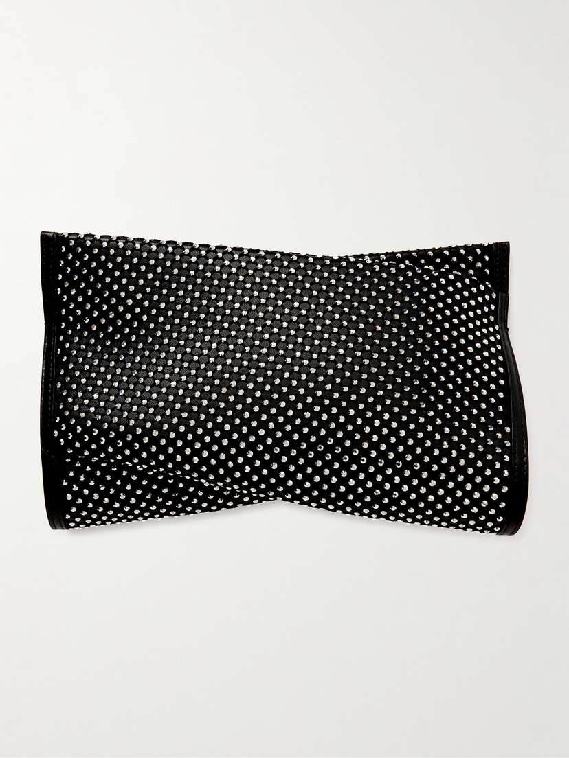 Christian Louboutin Loubitwist Crystal-embellished Leather Clutch