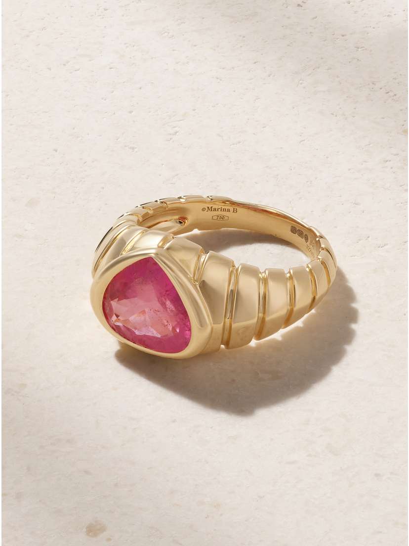 Marina B 18-karat Gold Rubellite Ring