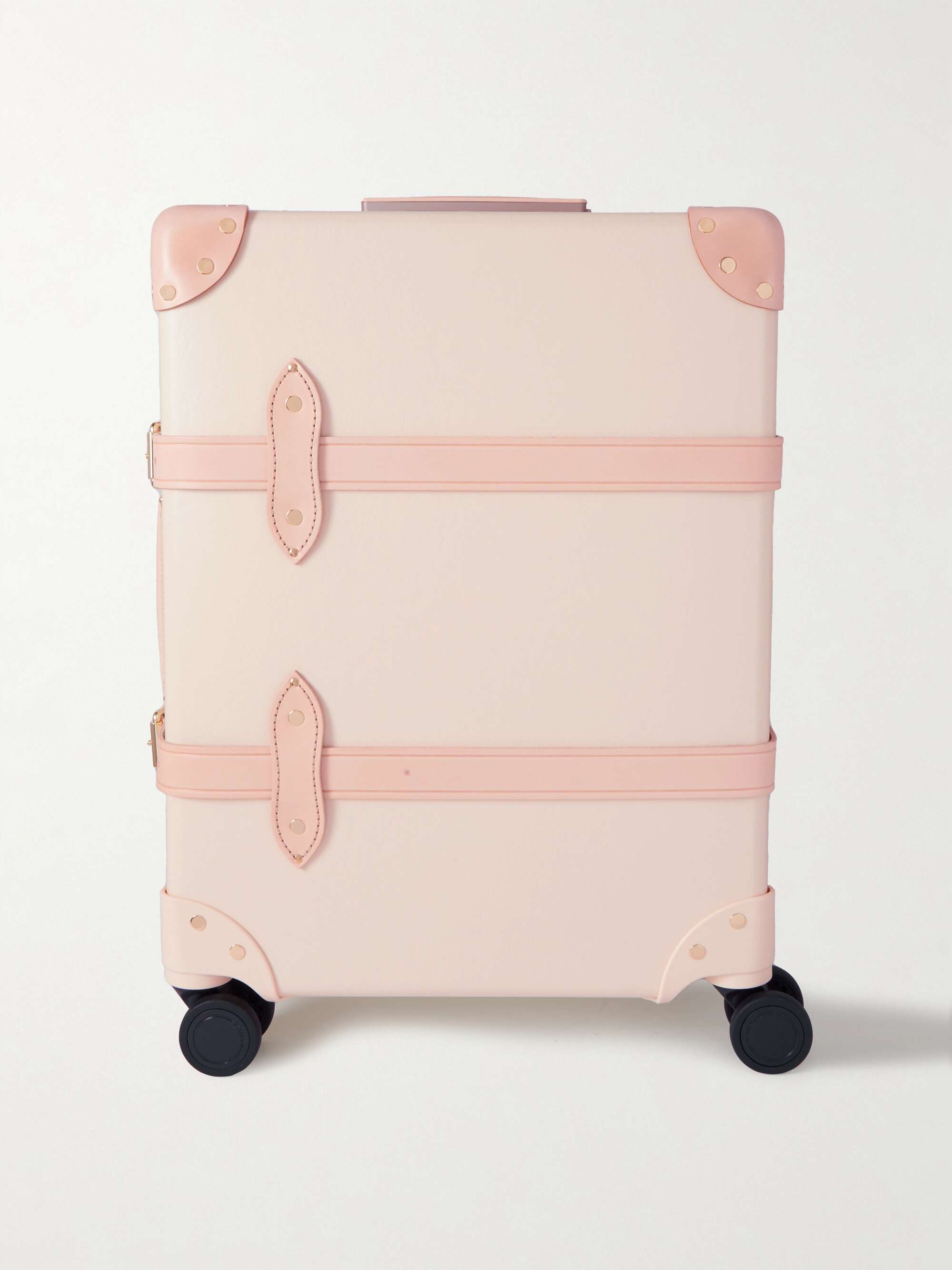 GLOBE TROTTER Centenary Carry On leather trimmed suitcase NET A PORTER