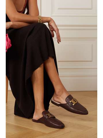 Tod's leather slippers hotsell