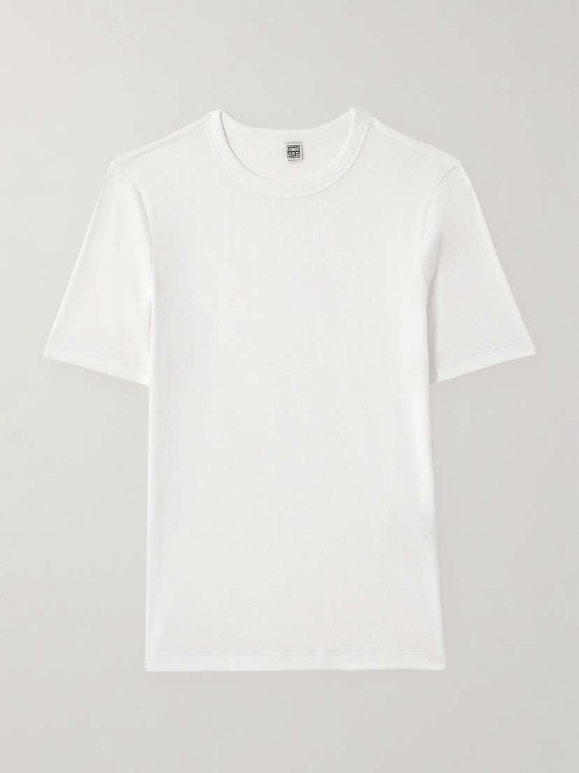 TOTEME Ribbed Stretch-cotton Jersey T-shirt