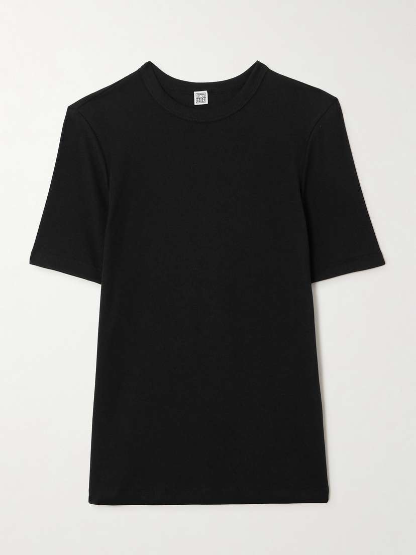 TOTEME Ribbed Stretch-cotton Jersey T-shirt