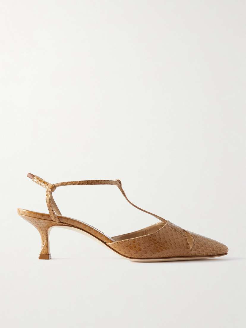 Manolo Blahnik Turgimod 50 Elaphe Pumps