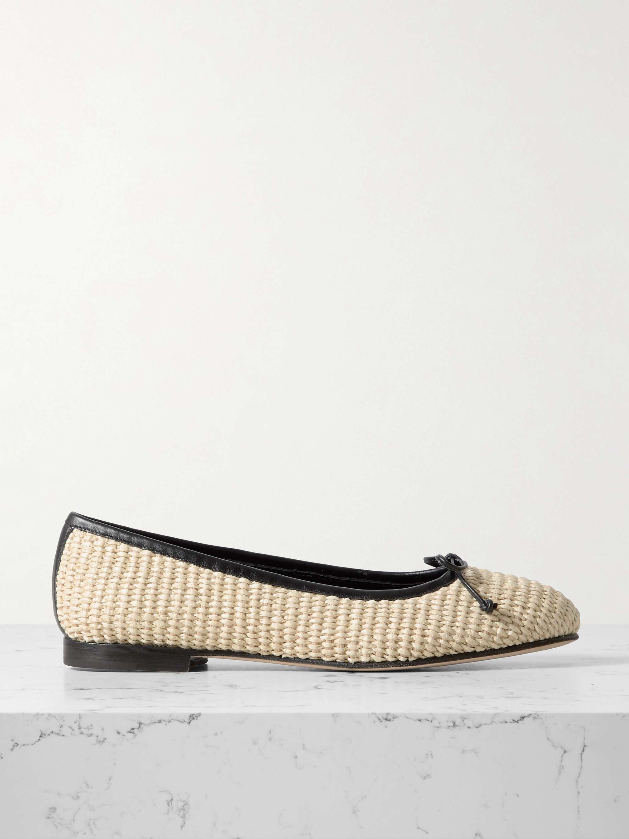 CHILANGHI | Black Satin Jewel Buckle Flat Mules | Manolo Blahnik