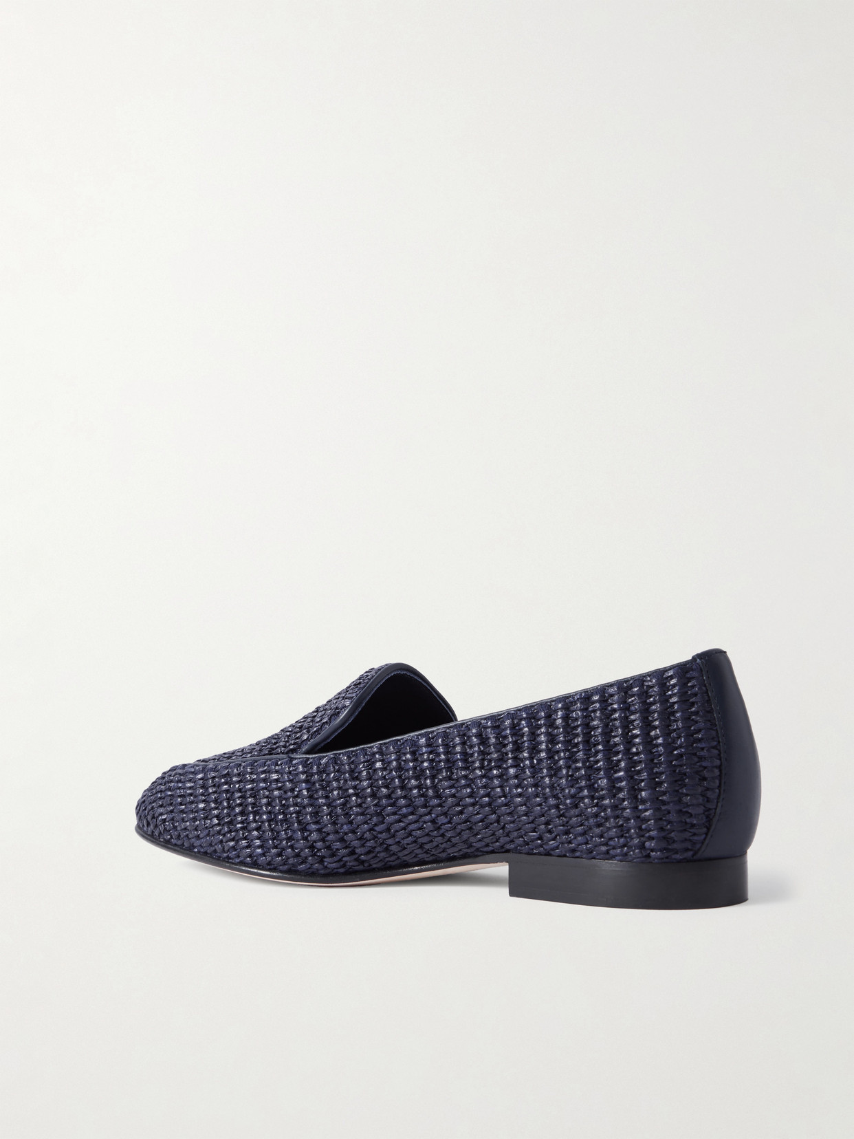 Manolo Blahnik Pitakara Woven Slip-on Loafers In Blue