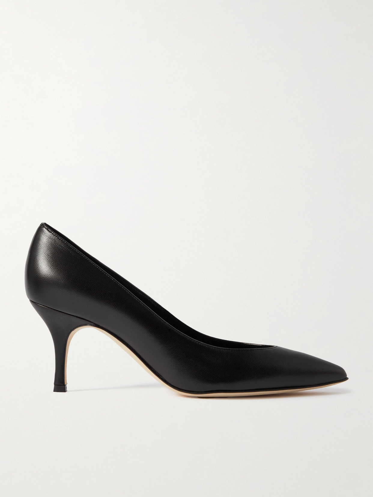Manolo Blahnik - Kietta 70 Leather Pumps - Black