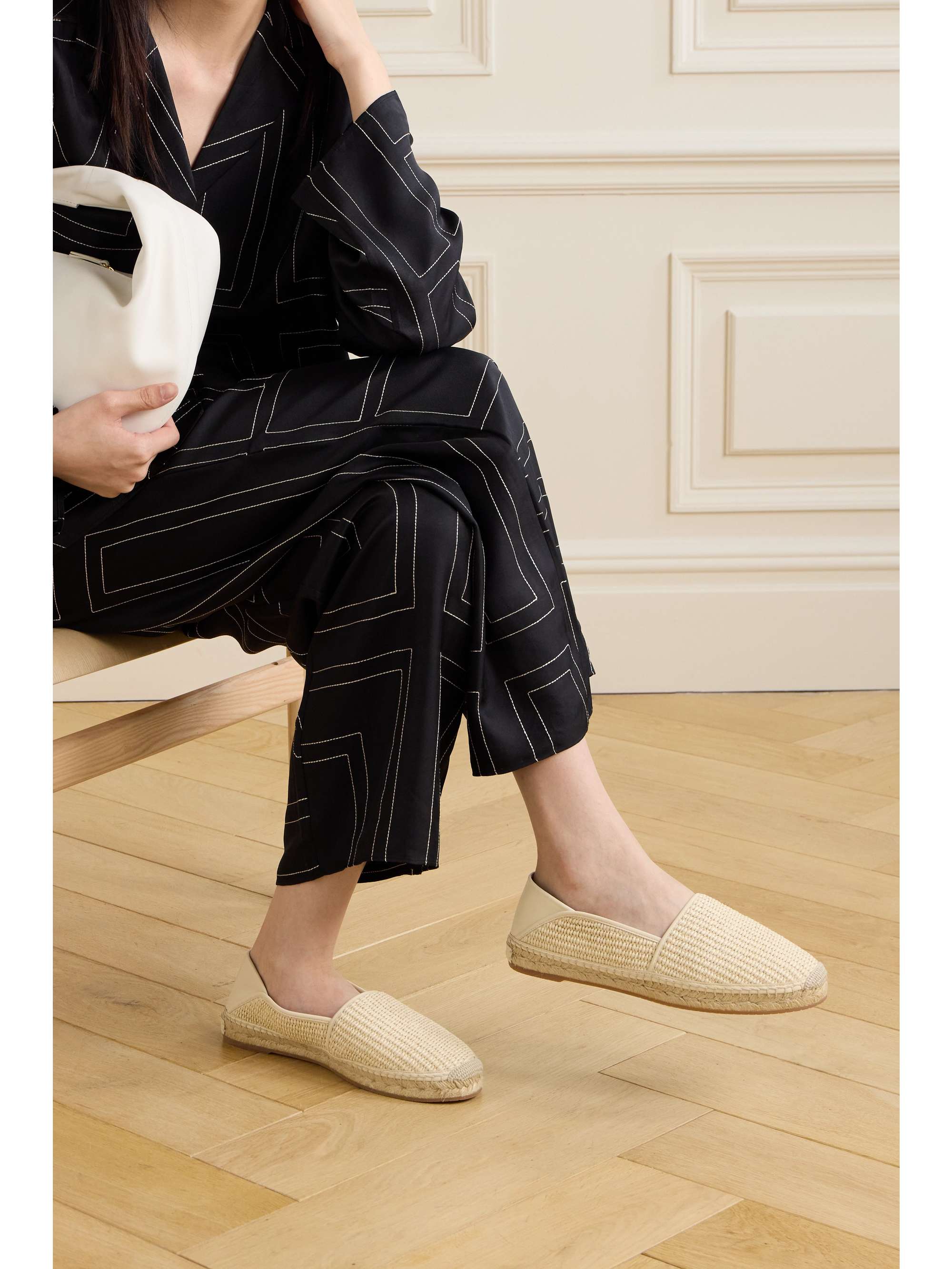 MANOLO BLAHNIK Espadra collapsible-heel leather-trimmed