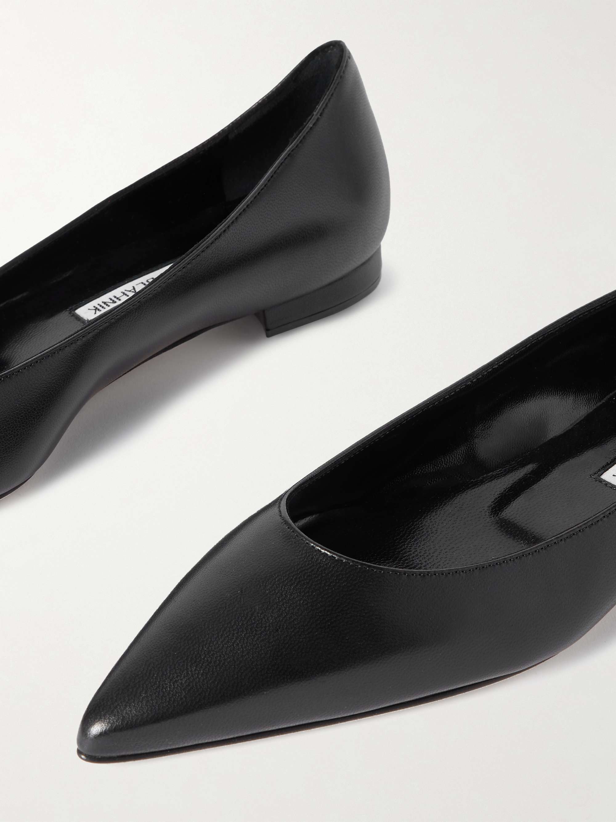 MANOLO BLAHNIK Kietta leather point-toe flats | NET-A-PORTER MANOLO BLAHNIK Kietta leather point-toe flats | NET-A-PORTER